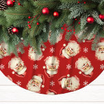 Red Vintage Santa Claus Face Watercolor<br><div class="desc">Add a touch of nostalgic charm to your holiday decor with our Red Vintage Santa Claus Face Watercolor Tree Skirt! This festive tree skirt features a delightful watercolor pattern of classic Santa Claus faces set against a vibrant background, adorned with delicate snowflakes. Perfect for bringing a warm and joyful atmosphere...</div>