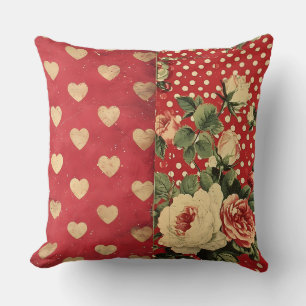 Red Vintage Shabby Chic Cushion
