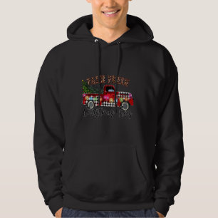 Red Vintage Truck Farm Fresh Christmas Trees Farme Hoodie