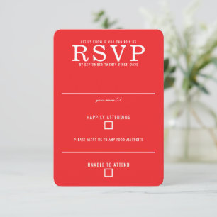 Red Vintage Truck RSVP Card