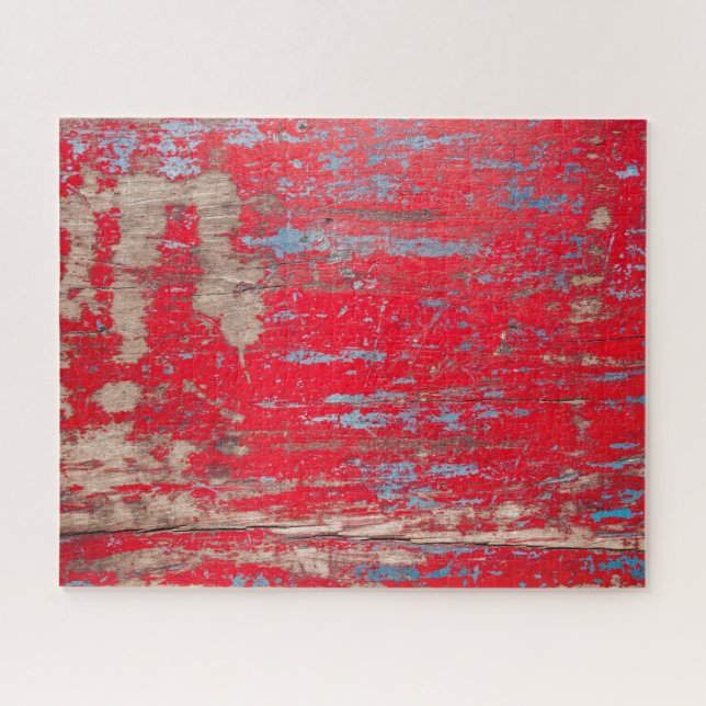 Red Vintage Wood Jigsaw Puzzle (Horizontal)