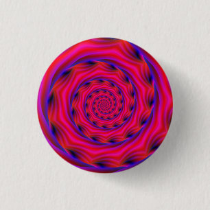 Red Violet and Blue Spiral 3 Cm Round Badge