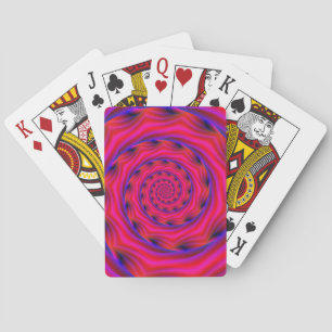 Red Violet and Blue Spiral Playing Cards