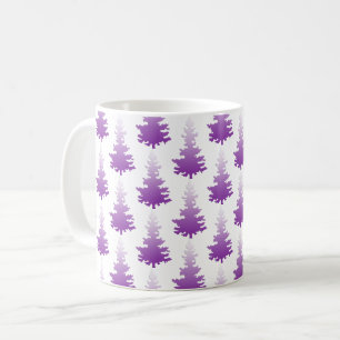 Red-Violet Evergreen Christmas Trees Coffee Mug