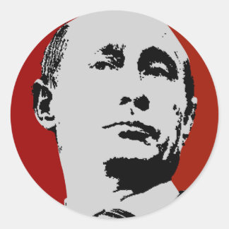 Red Vladimir Putin Classic Round Sticker