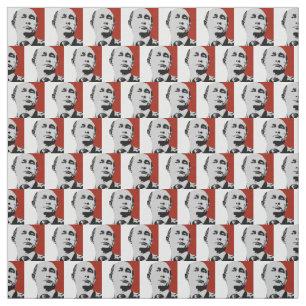 Red Vladimir Putin Fabric