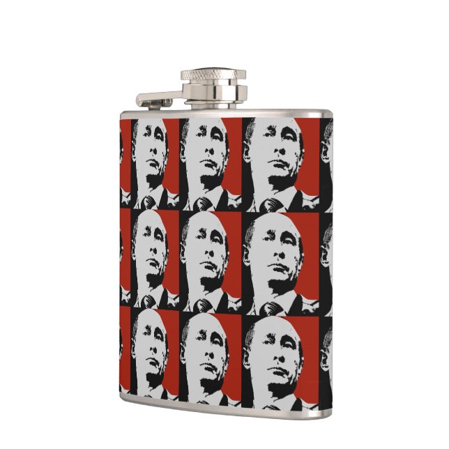 Red Vladimir Putin Hip Flask (Left)