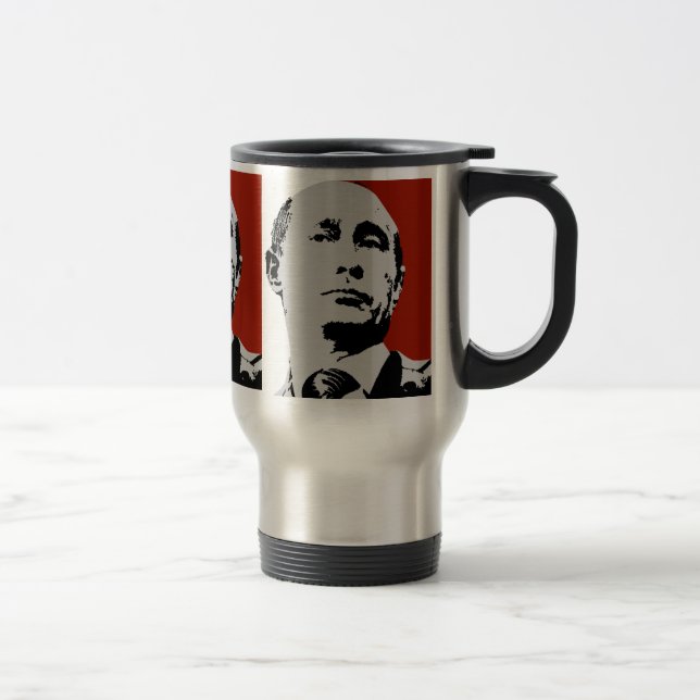 Red Vladimir Putin Travel Mug (Right)