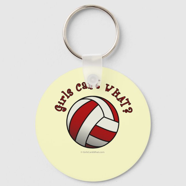Red Volleyball Key Ring (Front)