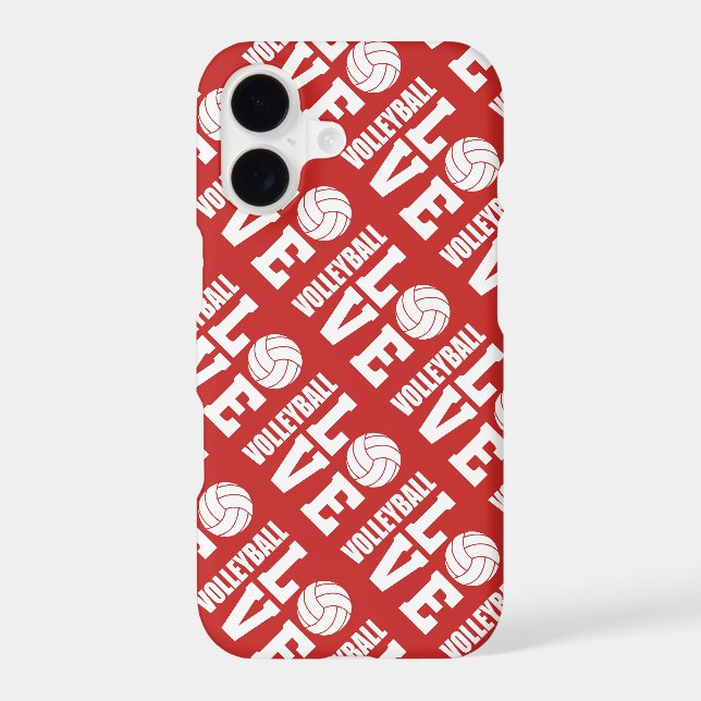 Red Volleyball Love Pattern (Back)