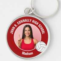 Red Volleyball Player Photo High School Spirit