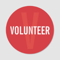 Red Volunteer Badge