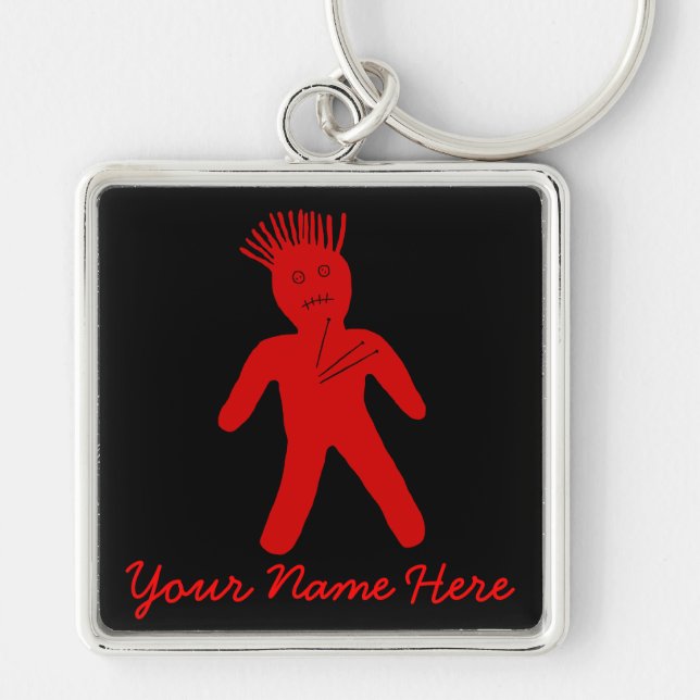 Red Voodoo Doll Key Ring (Front)