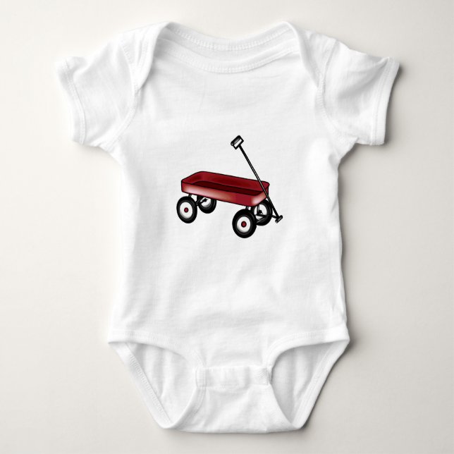 Red Wagon Baby Bodysuit (Front)
