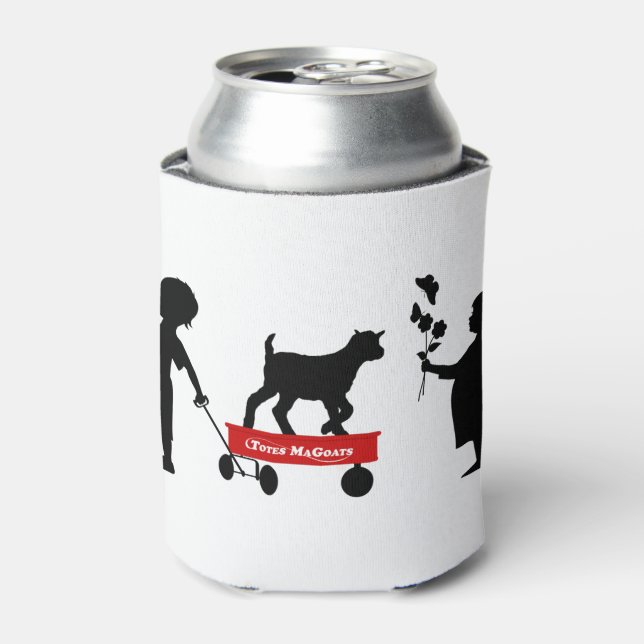 Red Wagon Cute Goat and  Kids Totes MaGoats Can Cooler (Can Front)