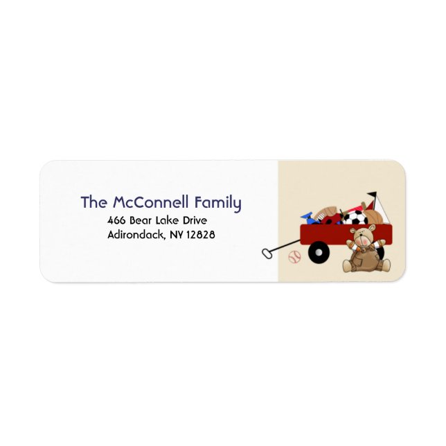 RED WAGON PRINTABLE ADDRESS LABELS (Front)