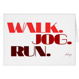 RED WALK JOG RUN (font CHUNKY)