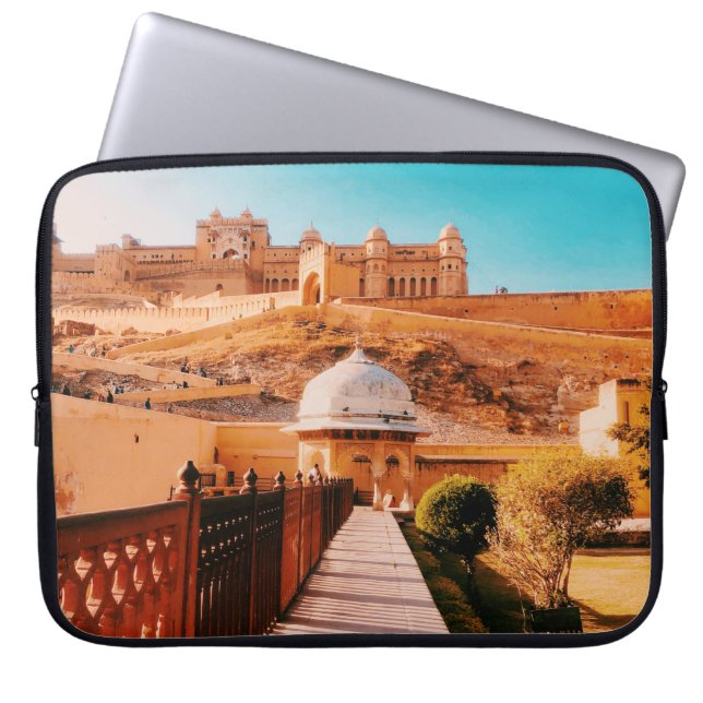 RED WALL FENCE LAPTOP SLEEVE (Front)