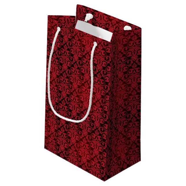 Red wallpaper 2 small gift bag (Back Angled)
