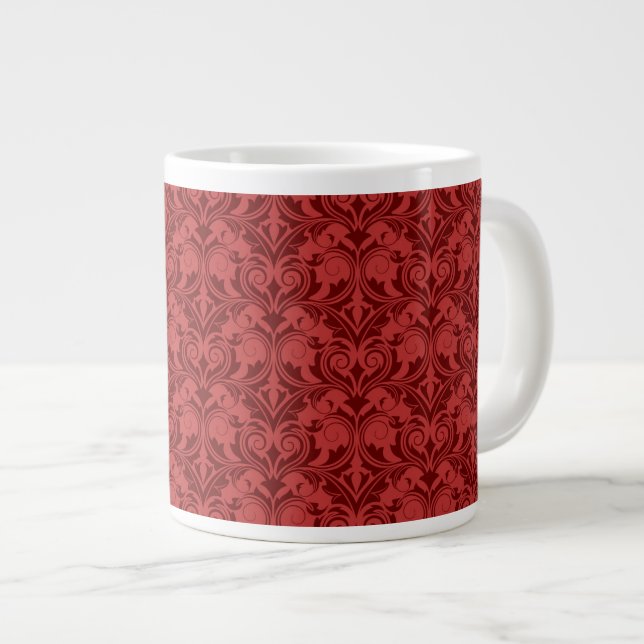 Red Wallpaper Large Coffee Mug (Front Right)