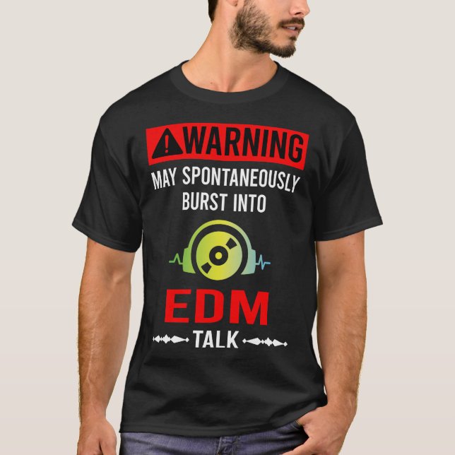 Red Warning EDM T-Shirt (Front)