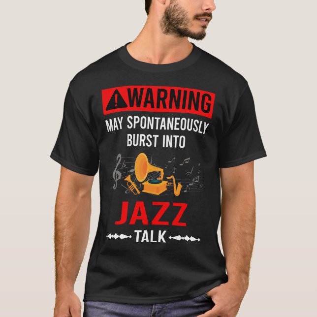 Red Warning Jazz T-Shirt (Front)