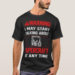 Red Warning Papercraft Paper Craft T-Shirt