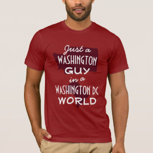 Red Washington State Guy in DC T-Shirt