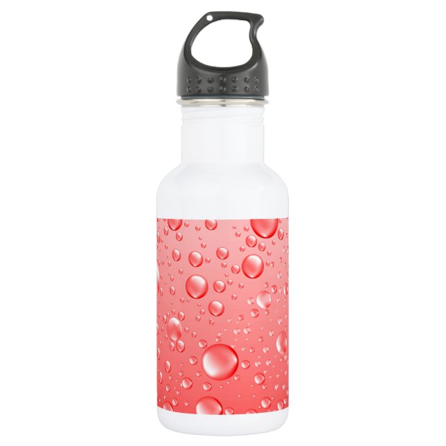Red Water Droplets 532 Ml Water Bottle (Front)