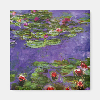 Red Water Lilies by Claude Monet Magnet
