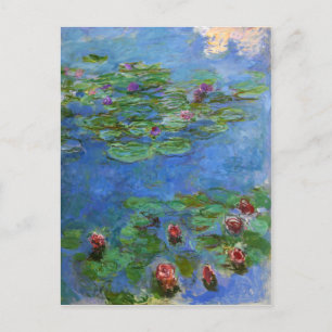 Red Water Lilies, Claude Monet Postcard