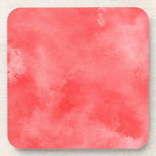Red Watercolor, Artistic Accent  Coaster