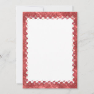 Red Watercolor Border Blank Custom Text  Invitation