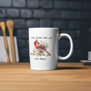 Red Watercolor CARDINAL Personalise Bone China Mug