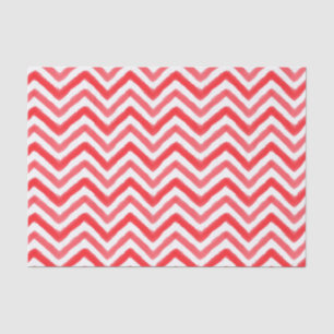 Red Watercolor Chevron Tissue Paper