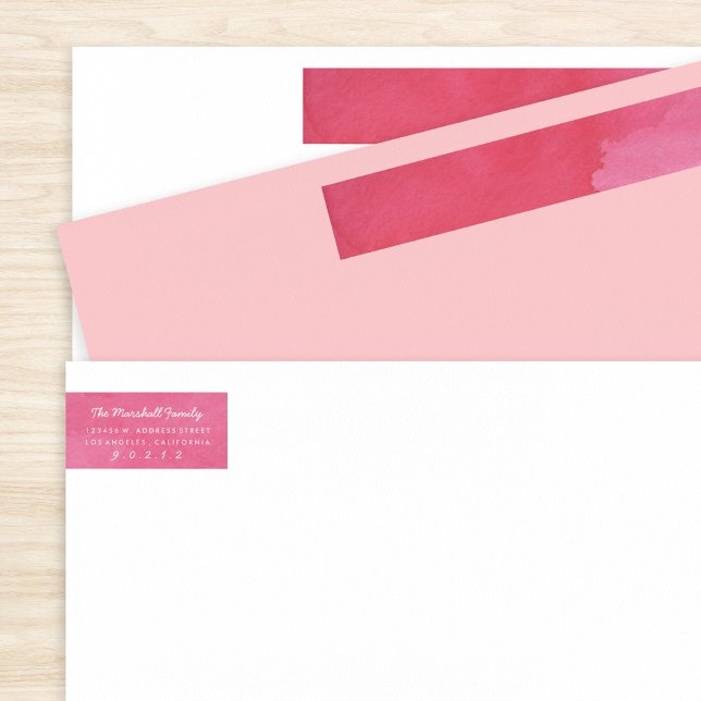 Red Watercolor Festive Christmas Skinny Labels (Creator Uploaded)