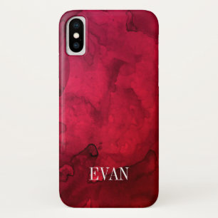 Red Watercolor Mashup Apple iPhone X Case