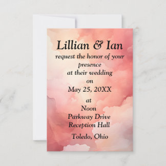 Red Watercolor RSVP Cards