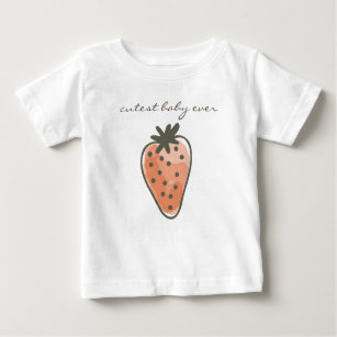 RED WATERCOLOUR STRAWBERRIES cutest baby ever Baby T-Shirt