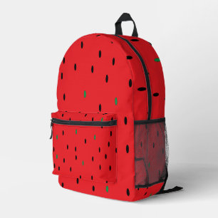 Red Watermelon Background Printed Backpack