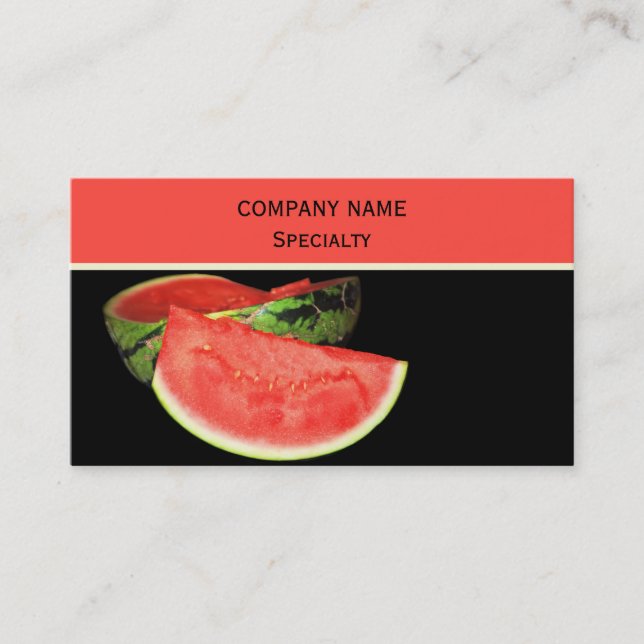 Red Watermelon Business Card (Front)