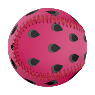 Red watermelon chunk with seeds baseball
