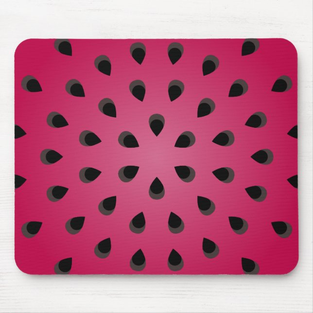 Red watermelon chunk with seeds mouse pad (Front)