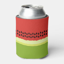 Red Watermelon Slice Can Coolers