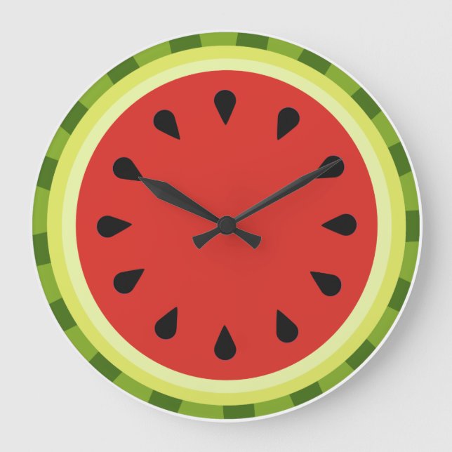 Red Watermelon Slice Wall Clock (Front)