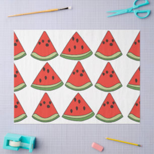 Red Watermelon Slices Tissue Paper