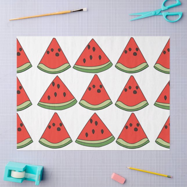 Red Watermelon Slices  Tissue Paper (Craft)