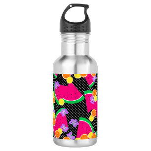 Red Watermelon Yellow Lemons Tropical 532 Ml Water Bottle