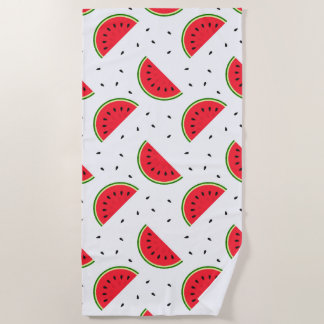 Red watermelons design beach towel