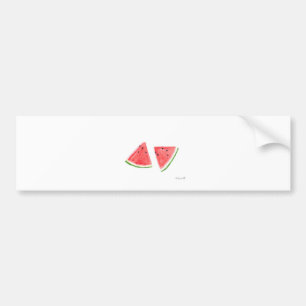 Red Watermelons fruit painting Bumper Sticker